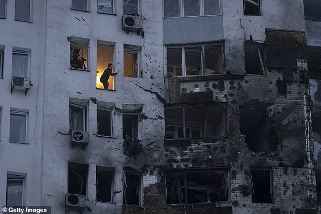 Russian Drone Strike Hits Kyiv Residential Building, Causing Explosion and Fire