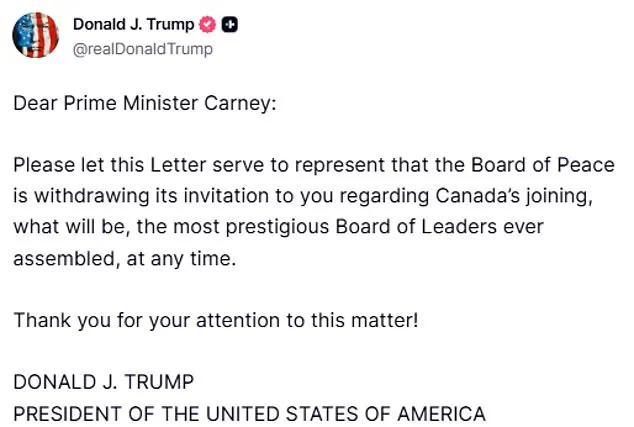 Trump Disinvites Canadian PM from 'Board of Peace', Fueling Diplomatic Tensions and Geopolitical Debate