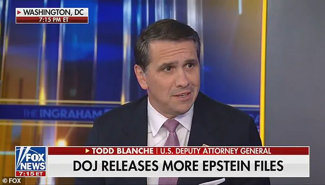 Deputy AG Blanche Faces Backlash Over Downplaying Epstein Images Amid DOJ Document Release